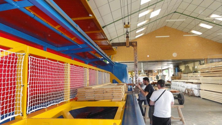 cabine d’aspersion A2C pour le traitement des charges de bois