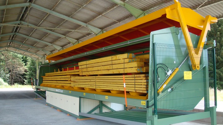 cabine d’aspersion A2C pour le traitement des charges de bois