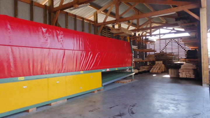 cabine d’aspersion A2C pour le traitement des charges de bois