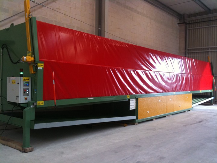 cabine d’aspersion A2C pour le traitement des charges de bois