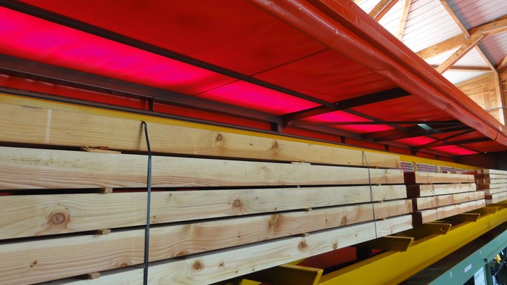 cabine d’aspersion A2C pour le traitement des charges de bois