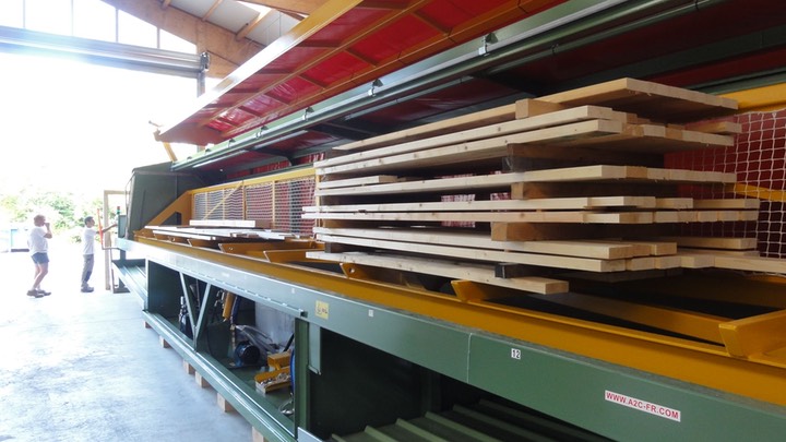 cabine d’aspersion A2C pour le traitement des charges de bois