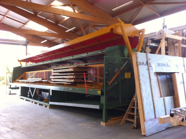 cabine d’aspersion A2C pour le traitement des charges de bois